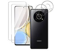 QULLOO 2 Pezzi Vetro Temperato Pellicola per Honor Magic4 Lite con 2 Pezzi Pellicola Fotocamera Posteriore,[Durezza 9H,Anti-Graffio, Senza Bolle] Protettiva Protezione Schermo per Honor Magic 4 Lite