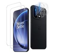 QULLOO 2 Pezzi Vetro Temperato Pellicola per OnePlus 15 5G & 2 Pezzi Pellicola Fotocamera Posteriore, Protettiva Protezione Schermo, Durezza 9H, Anti-Graffio