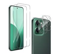 QULLOO 2 Pezzi Vetro Temperato Pellicola per OPPO Reno 14F /14 F & 2 Pezzi Protettiva Pellicola Fotocamera Posteriore, Protettiva Protezione Schermo, Durezza 9H, Anti-Graffio