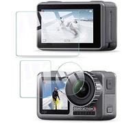 QULLOO Compatibile con DJI Osmo Action Cam Camera Pellicola protettiva vetro temperato Protezione Proteggi Schermo per DJI Osmo Action Cam accessories [3 Pezzi] -Trasparente