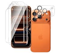 QULLOO Pellicola Protettiva Idrogel per iPhone 17 Pro,2 Pezzi TPU Flessibile e 2 Pezzi Pellicola Fotocamera Vetro Temperato, [Non Vetro] Antigraffio