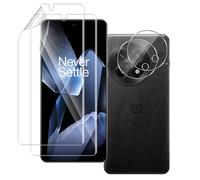 QULLOO Pellicola Protettiva Idrogel per Oneplus 13 5G, 2 Pezzi TPU Flessibile e 2 Pezzi Pellicola Fotocamera Vetro Temperato, [Non Vetro] Antigraffio