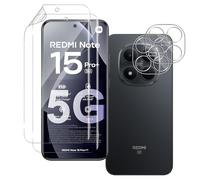 QULLOO Pellicola Protettiva Idrogel per Xiaomi Redmi Note 15 Pro Plus 5G/ Poco M8 Pro, 2 Pezzi TPU Flessibile e 2 Pezzi Pellicola Fotocamera Vetro Temperato, [Non Vetro] Antigraffio, Nessuna bolla