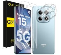 QULLOO Pellicola protettiva morbida in idrogel per Xiaomi Redmi Note 15 5G, [confezione da 2 + 2] pellicola protettiva flessibile in TPU e pellicola protettiva per obiettivo della fotocamera, [alta