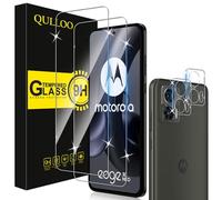 QULLOO Pellicola Protettiva per Motorola Moto Edge 30 Neo [2 Pezzi] + Pellicola Fotocamera [2 Pezzi], 9H Durezza HD Chiaro Pellicola Vetro Temperato
