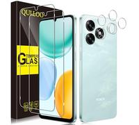QULLOO per Honor X5C Plus 4G Vetro Temperato, [2+2 Pezzi] Pellicola Vetro Protettiva & Pellicola Fotocamera, Durezza 9H Vetrino Protezione Schermo Anti Graffio Senza Bolle