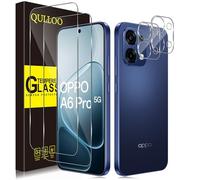 QULLOO per OPPO A6 Pro Vetro Temperato, [2+2 Pezzi] Pellicola Vetro Protettiva & Pellicola Fotocamera, Durezza 9H Vetrino Protezione Schermo Anti Graffio Senza Bolle