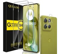 QULLOO Vetro Temperato per Motorola Moto G86 / G86 Power 5G, 2 Pezzi Pellicola Vetro Protettiva e 2 Pezzi Pellicola Fotocamera, Durezza 9H Anti Graffio HD Trasparente Vetrino Protezione Schermo