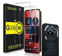 QULLOO Vetro Temperato per Nothing Phone 2A / 2A Plus / 2a+, 2 Pezzi Pellicola Vetro Protettiva e 2 Pezzi Pellicola Fotocamera, Durezza 9H Anti Graffio HD Trasparente Vetrino Protezione Schermo