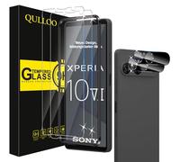 QULLOO Vetro Temperato per Sony Xperia 10 VII, 2 Pezzi Pellicola Vetro Protettiva e 2 Pezzi Pellicola Fotocamera, Durezza 9H Anti Graffio HD Trasparente Vetrino Protezione Schermo