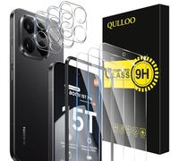 QULLOO Vetro Temperato per Xiaomi Mi 15T Pro 5G, 3 Pezzi Pellicola Vetro Protettiva e 3 Pezzi Pellicola Fotocamera, Durezza 9H Anti Graffio HD Trasparente Vetrino Protezione Schermo