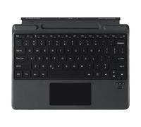 Qulose Surface Pro 9 Keyboard - Tastiera Bluetooth wireless per Surface Pro 11/10/9/8/X, con trackpad staccabile e portapenne, colore nero