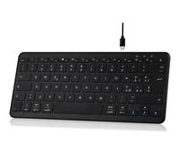 Qulose Tastiera Wireless Ricaricabile Mini Tastiera PC Bluetooth Senza Fili con