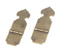 Quluxe 2 cerniere in ottone puro anticato per mobili, cassetti, porte, portagioie, cerniere decorative con viti di montaggio, rame