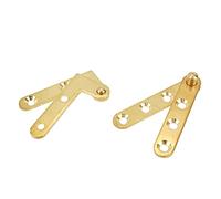 Quluxe Cerniere girevoli a 360 gradi, in ottone, per cassetti, finestre, porte, colore oro (incluse 2 cerniere a L e 2 cerniere dritte)