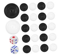 QUMIIRITY 1 Set Accessori per scacchi Bianco di grandi dimensioni sostituzione correttore scheggia nera fiche da gioco plastica