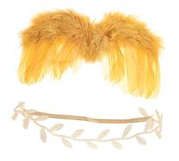 QUMIIRITY 1 Set Banda per alata d'oro di grandi dimensioni Neonato che fa i primi passi puntello alare per ragazze ala per cotone Golden
