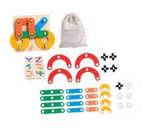QUMIIRITY 1 Set Scacchi Di Punta Tic Bloccato Puzzle Della Scuola Giocattoli Per Giocattolo Puzzle Cognitivo Puzzle Per Enigmi Dei Puzzle Prescolari Di Legno