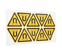 QUMIIRITY 10 pezzi Etichette Adesive Segnalazione Campo Magnetico per Macchinari Impermeabili e Autoadesive Avviso Sicurezza per Operatori Attrezzature Meccaniche Adesivi Caution Resistenti