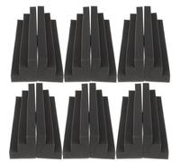 QUMIIRITY 12 pezzi Pannello Fonoassorbente Trapano Angolare Isolante per Palestra e Ktv Materiale Ignifugo Nero per Trattamento e Isolamento