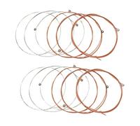 QUMIIRITY 12pezzi Corde Per Chitarra Folk in Metallo Di Corde Sostituibili Per Chitarra Acustica Forniture Per Tensione Standard