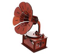 QUMIIRITY 1Set Puzzle Legno Educativo Vintage Forma Gramophone per Decorazioni Domestiche e Sviluppo Della Concentrazione Dei