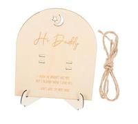QUMIIRITY 1set Targa Legno Per Annuncio Di Gravidanza Con Supporto Placca Elegante Per Test Di Gravidanza Per Famiglia e Amici Base Decorazione Versatile Per Casa o Ufficio