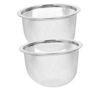 QUMIIRITY 2 pezzi Filtro per Tè Sfuso in Acciaio Inossidabile Infusore Fine Resistente per Foglie Tè Colino Rete per Infusione Residui Accessorio per Teiere e Tisane