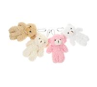 QUMIIRITY 4 Pezzi Portachiavi Peluche Charm Fluffy per Decorare Borse e Regali per Feste