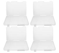 QUMIIRITY 4 pezzi Scatola Portadocumenti Trasparente da Organizer per File Contenitore Versatile per Ufficio e Casa Resistente e Facile da Usare