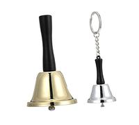 QUMIIRITY 4 Pz Campana a Mano Giocattolo Per Bambini Jingle Bells Campanelli a Mano Campanello Di Babbo Natale Giocattoli Musicali Campanello Di Servizio Campane a Mano Ferro Da Stiro Silver