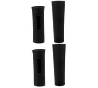 QUMIIRITY 4 Pz Copri microfono antiscivolo Copertura antiscivolo per microfono Copertura antiurto per microfono maniglia coperchio microfono senza filo custodia per microfono wireless Black