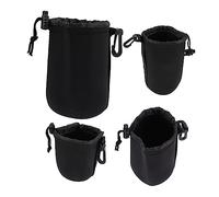 QUMIIRITY 4pezzi Custodie Per Obiettivi Camera Impermeabili Neoprene Sacche Protettive Per Lenti Dslr Di Sacche Per Obiettivi Piccola Media Extra