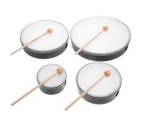 QUMIIRITY 4sets Strumenti Musicali Percussione Legno Per Educazione Musicale Infantile Inclusi Tamburi Jazz e Bacchette Per Sviluppare Ritmo e Espressione Musicale Nei Ragazzo Ragazza