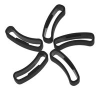 QUMIIRITY 5 pezzi Anello Fissaggio in Gomma per Cinturino Orologio Core Nero Anticaduta Anello Keeper Compatibile Smartwatch