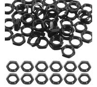 QUMIIRITY 50 Pezzi Dadi Esagonali M10x1.0 in Ferro per Lampade, Controdadi Filettati per Portalampada, Accessori Fai da Te per Apparecchi di Illuminazione e Anelli Collare Coprilampada