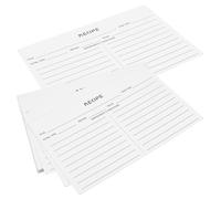 QUMIIRITY 50 Schede di Ricette Bianche in Carta Doppia Faccia, Resistenti e Compatte, 50 Pezzi per Celebrazioni Speciali e Addio al Nubilato