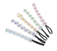 QUMIIRITY 5pezzi Fascia Capelli Neonata Floreale Corona in Tessuto Morbido Fasce Elastiche per Bambine Accessori Essenziali per Ragazzo Ragazza Ragazza