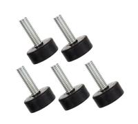 QUMIIRITY 5pezzi Piedini Livellatori Per Mobili in Gomma e Ferro Regolabili Con Vite Assorbitore Di Urti Antiscivolo Per Tavoli e Sedie Stabilità Per Interni Ed Esterni