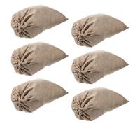 QUMIIRITY 6 Sacchetti Riutilizzabili in Juta Coulisse 30x40 Cm per Conservazione Alimenti e Verdure, Traspiranti e Resistenti, per Casa, Cucina e Spesa Sostenibile