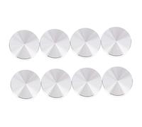 QUMIIRITY 8 Pezzi Torta Di Alluminio Solido Disco Cerchio Girare Pastiglie Presa Adattatore Da Tavolo in Adattatore Per Piani in Silver Lega Di Alluminio
