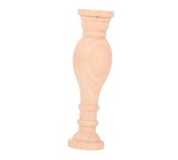 QUMIIRITY Balaustre in Legno Scanalate Decorativi Non Finiti, Colonnina Mini in Legno Grezzo Design a Zucca Per Mobili e Ringhiere Stile Europeo, Accessorio Versatile Per Cantinette, Armadi e Ponti