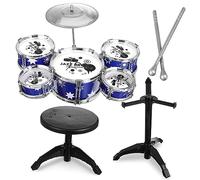 QUMIIRITY Batteria per Kit Jazz con Piatto e Seggiolino Strumenti Musicali per Sviluppare Musicale e La Creatività Dei Musicisti