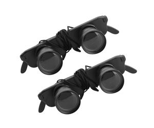 QUMIIRITY Binocolo da Teatro Indossabile 3x Lenti da Ingrandimento per Escursionismo e Spettacoli, Binocolo Compatto Mani Libere per Viaggi e Osservazione Natura, Set 2 Pezzi Comodo