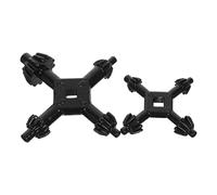 QUMIIRITY Chiave per Mandrino Trapano 4 in 1 in Acciaio Resistente Set 2 Pezzi Grande + Piccolo Impugnatura Ergonomica per Foratura Manuale e Trapani a Colonna Utensile Multifunzione