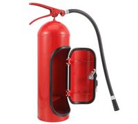 QUMIIRITY Contenitore per Vino Riutilizzabile a Forma di Estintore in Metallo, Scatola Portabottiglie Ampio Spazio Interno e Porta Bicchieri, Elegante Supporto per Conservazione e Regalo