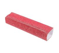 QUMIIRITY Copertura Per Microfono Wireless Portatile, Custodia Protettiva Per Impugnatura Microfono Con Strass Di Colore Rosso, Accessorio Per Spettacoli e Performance Dal Palco