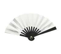 QUMIIRITY Fan per Adorn miniventilatore Nozze ventaglio in Tessuto ventilatori Portatili Ventilatore a Mano Pieghevole Carino Mini Ventilatore Fai da Te Fan delle bambù Silver