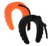 QUMIIRITY Fermaporta di Sicurezza a Cuneo C Tipo 2 Pezzi Arancione e Nero per Emergenze e Vigili del Fuoco, Cuneo Porta Antischiacciamento per Porte Mediche di Allarme, Accessorio