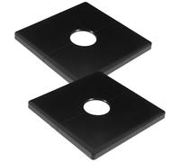 QUMIIRITY Flangia Divisa in Plastica Nera 22mm, Copertura per Tubi con Foro per Cablaggio, Piastra di Finitura per Rubinetto Doccia, Set 2 Pezzi per Installazione Rapida in Casa e Ufficio